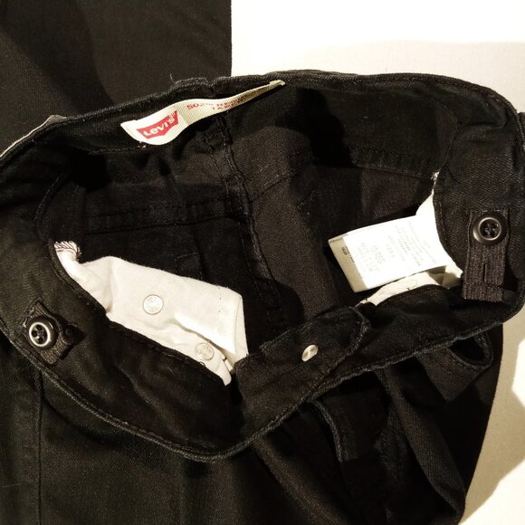 Levi's 502 Regular Taper Fit Jeans/Pants Boys 10 Black 25x25 Adj Waist GUC - Picture 7 of 11